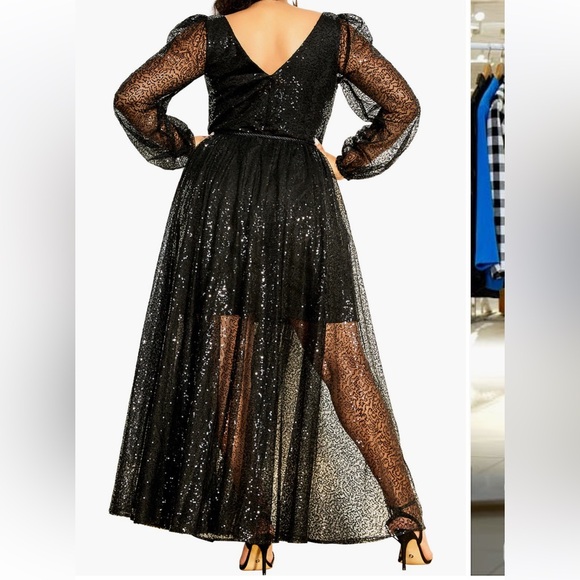 City Chic Luxe Starry Nights sequin maxi dress NWT - Picture 2 of 13